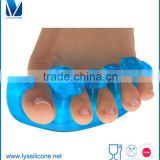Silicone Gel Foot Fingers Two Holes Toes Separator Thumb Valgus Protector Bunion Adjuster Hallux Valgus Guard Feet Care