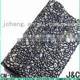 2016 New Black Color Rose Flower Shaped Lace Hot Fix Crystal Rhinestone Mesh thumbnail-1