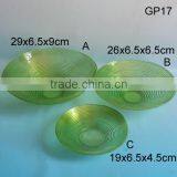 Green Colored Wide Mouth Glass Bowl for Dinner thumbnail-1