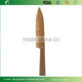 2 Color Large Organic Bamboo Utensil Chefs Slicer Knife for Fruits Vegetables Meats