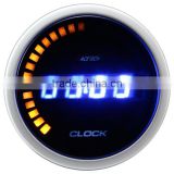 52mm blue LED digital clock for tuning -with 30 LED on the outer-24 hour mode
