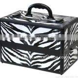NEW! Black Zebra Makeup Train Case thumbnail-1