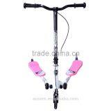 Homcom Pink/White Kids 3 Wheels Foldable Push Speeder Scooter thumbnail-2