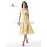 WW0090 Plum Chiffon Bridesmaid Dress thumbnail-1