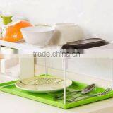 Mini Plastic Bathroom Comestic Storage Rack Kitchen Removable Plate Drying Shelves Rack thumbnail-3
