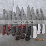 Brass Bolster Damascus Steel Folding Pocket Knife thumbnail-4