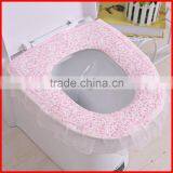 Pastoral Household Soft Polyester Lace Cloth Dust Washable Toilet Seat Cover U-shaped Toilet Mat thumbnail-4