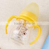 NEW Design BPA Free Glass Baby Milk Bottle With Lid Handle and Straw thumbnail-3