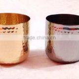 Golden Silver Hammered Brass Candle Jar thumbnail-1