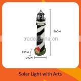 Giant Our Door Solar Garden Polyresin Lighthouse 11" 28cm With 360 Rotating Light thumbnail-3
