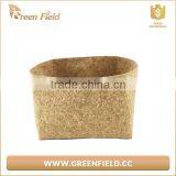 Cork Leather Basket Vegan Eco Friendly Cork Fabric Storage Organizer Bag thumbnail-1