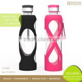 Personalized Borosilicate Glass Portable Bicycle Water Bottle BPA Free