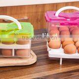 Small Order Portable Two Layers 24 Lattices Plastic Egg Storage Box