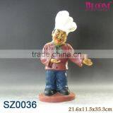 Handmade Polyresin Chef Shape Figurines for Restaurant Outdoor thumbnail-1