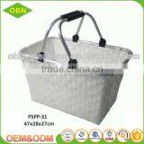 Cheap Woven Market PP Aluminum Frame Baskets thumbnail-6