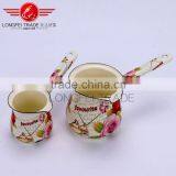 Factory Promotional Custom Shape New Design White Enamel Tea and Coffee Pot thumbnail-2