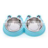 Frog Shape 2 Cases Stainless Steel Dog Bowl thumbnail-1