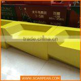 China Supplier Supermarket Relax Chair Fiberglass Yellow Rest Chair thumbnail-1