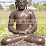 China Factory Supply Religious Fengshui Marble Meditating Buddha Lava Stone Statues thumbnail-3