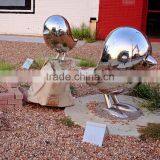 Garden Modern High Polishing Stainless Steel Bird Sculpture thumbnail-2