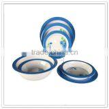 Round Melamine Dining Tableware Sets, Printed 6pcs Japanese-style Hotel Tableware thumbnail-2