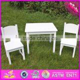 2016 New Design Home / School / Kindergarten White Kids Wooden Table and Chairs W08G145 thumbnail-2
