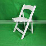 Cheap Wholesale White Wood Folding Wedding Chair With PVC Pad for Party Rental thumbnail-2