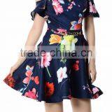 Guangzhou Clothes Flare Dress off Shoulder Fashion Boutique Dress thumbnail-1