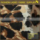 New Fashion Leopard 100% Rayon Challis Print Fabric Wholesale for Ladies' Dress Shirt Animal Print Dress , 30*30/68*68 thumbnail-4