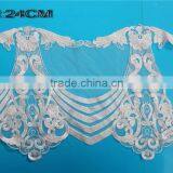 China Manufacturer Trimming Lace Design Net Embroidery Sari Border Lace Trim thumbnail-1