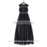 2016 Fashion Long Evening Dress Pure Color Jumper Dress for Lady thumbnail-2