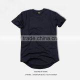Customized Cheap Men O-neck Short Sleeve Long Line T-shirt thumbnail-3