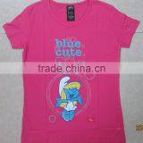 Cheap Price Ladies Fashionable Silk Printed T-shirt Short Sleep thumbnail-2