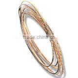 Tri Color Bangles, Gold Plated Bangle, Machine Cut Bangle, Fashionable Bangle, Jewelry Manufacturers thumbnail-4