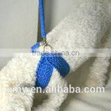 Friendly Dog Collar And Matching Leash Crochet Leather Dog Leash Cotton Pet Harness thumbnail-2