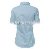 Fashion Solid Color Lady Office Blouse Custom Wholesale by OEM Factory thumbnail-3