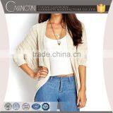 no Button Open-front Knitted Custom Cardigans With 3/4 Dolman Sleeves thumbnail-1