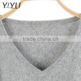Wholesale Custom Winter Women Comfortable Solid Color v Neck Cashmere Pullover thumbnail-3
