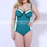 Nylon Polyester Plus Size One-piece Swimsuit thumbnail-2