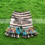 2017 Summer Children Girls Cotton Flower Ruffle Shorts Little Lovely Girls Stripe Comfortable Shorts thumbnail-1