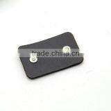 Black PU Felt Leather Sew on Patches With Gold Metal Plates Fashion Clothing Label for Jeans/jacket PLB-008 thumbnail-2