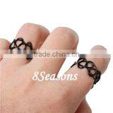 Popular Black Plastic Stretch Rings Imitation Temporary Tattoo Sticker thumbnail-3