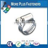 Made in Taiwan Stainless Steel Strong Stainless Steel Hose Clamps Thin Hose Clamp Amercian Type thumbnail-3