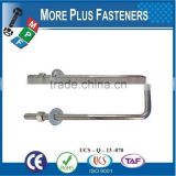 Made In Taiwan Gibraltar Black Phosphate Zinc Plated Square Bend U Bolt