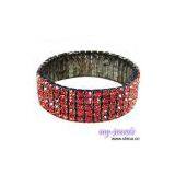 Sell 4-Row Red Crystal Rhinestone Bridal Wedding Ring thumbnail-1