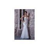 Luxurious Sweetheart Strapless Mermaid Evening Dress Long Party Gowns White Beads thumbnail-1