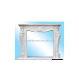 White Marble Carving Fireplace of Simple Style (L140*H112*W30cm)