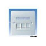 3 Port Network Faceplate,keystone Wall Plate SE-8081071+NE-174 thumbnail-1
