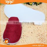 Rose red dense velvet export-oriented cheap disposable hotel slipper- DPF126