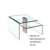 F-201 Clear Glass Coffee Table